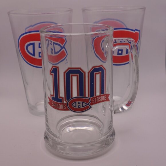 Montreal Canadiens Habs Beer Glass Fan Pack - Picture 1 of 14